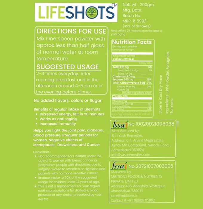 Life Shots Natural & With Flavours
