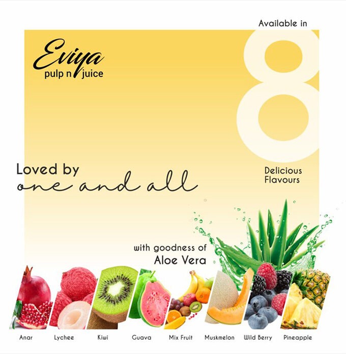 Eviya Fruit Pulp and Aloe Vera Juice Drink 8 Flavors